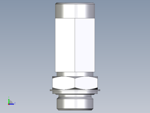 卡套式工业通用硬管接头EO_Adjustable_locknut_run_tee_LEE28LROMDCF左视缩略图