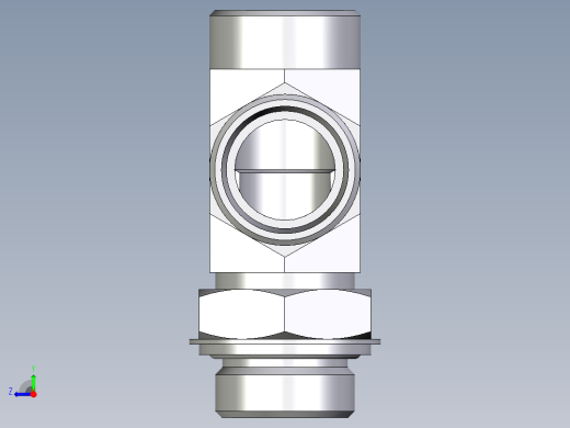卡套式工业通用硬管接头EO_Adjustable_locknut_run_tee_LEE28LROMDCF右视缩略图