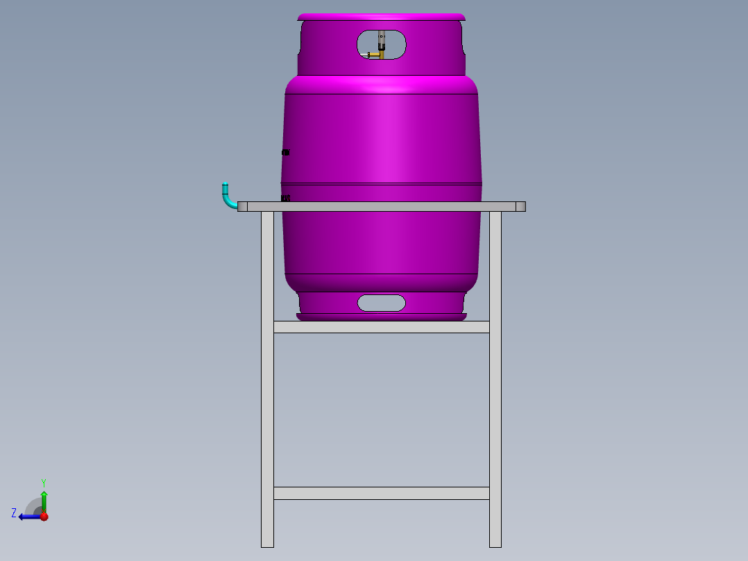 6-12公斤液化石油气罐右视图