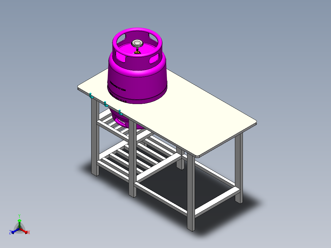 6-12公斤液化石油气罐正等轴测图