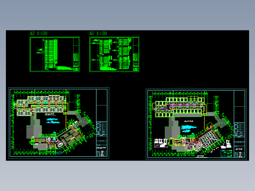 三层酒店电气照明平面图