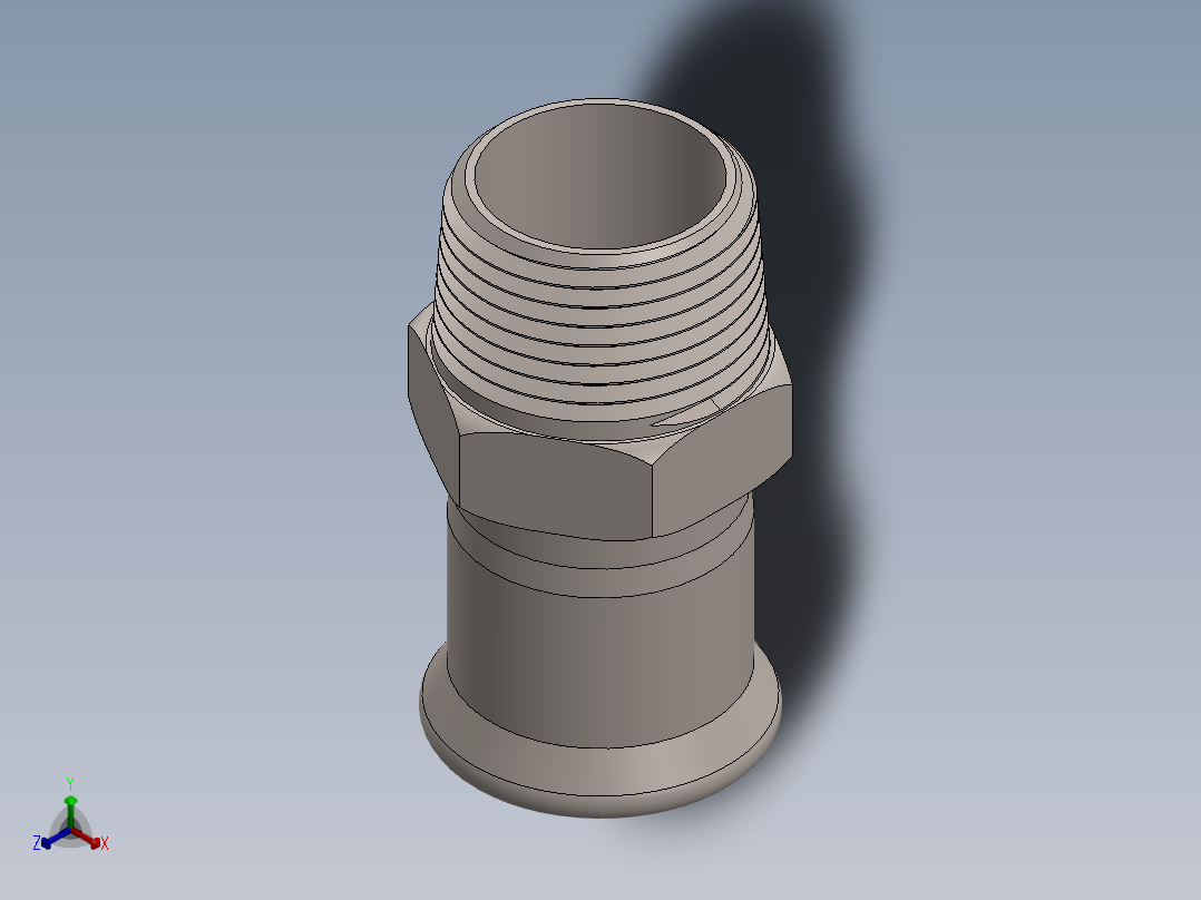 管件接头、螺纹接头、三通(41)正等轴测图
