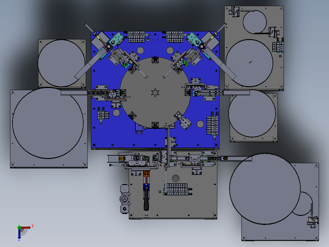 电源两极插头装配机sw22可编辑俯视图