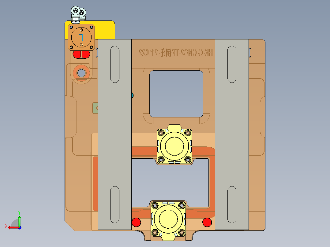 HK-C-CNC2笔记本CNC工装夹具三维模型-TP&amp;电源孔倒角-2021125后视图