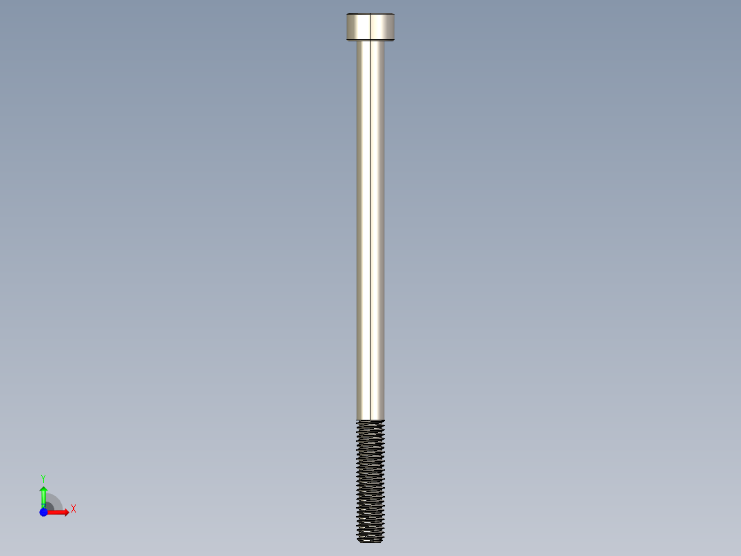 Screw_DIN_912_M5x90_A2.STEP公制内六角螺钉前视图