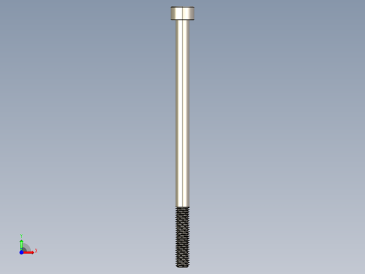 Screw_DIN_912_M5x90_A2.STEP公制内六角螺钉前视缩略图