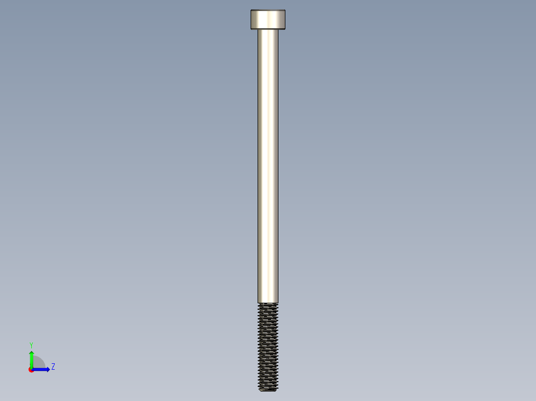 Screw_DIN_912_M5x90_A2.STEP公制内六角螺钉左视图