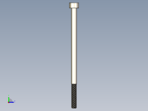 Screw_DIN_912_M5x90_A2.STEP公制内六角螺钉左视缩略图