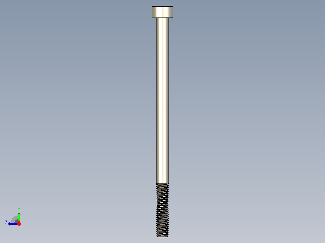 Screw_DIN_912_M5x90_A2.STEP公制内六角螺钉右视图
