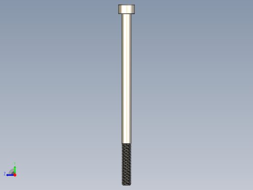 Screw_DIN_912_M5x90_A2.STEP公制内六角螺钉右视缩略图