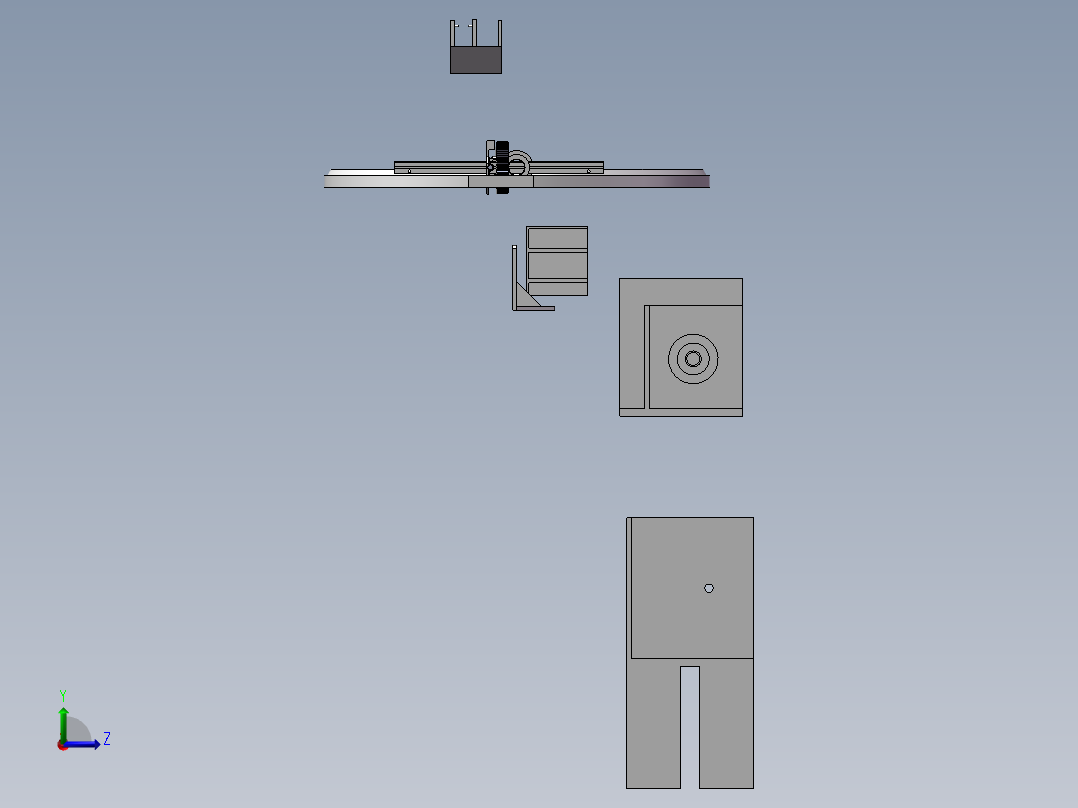 单向离合器 熔热垫左视图