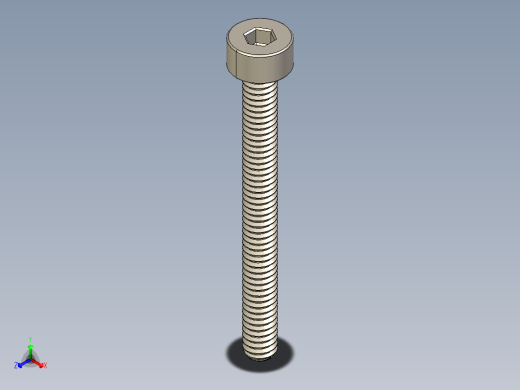 Screw_DIN_912_M2x20F_A2.STEP公制内六角螺钉