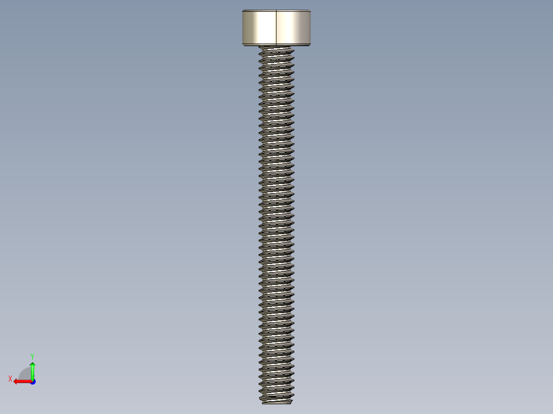 Screw_DIN_912_M2x20F_A2.STEP公制内六角螺钉后视图