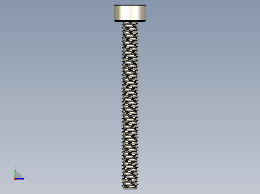 Screw_DIN_912_M2x20F_A2.STEP公制内六角螺钉左视图
