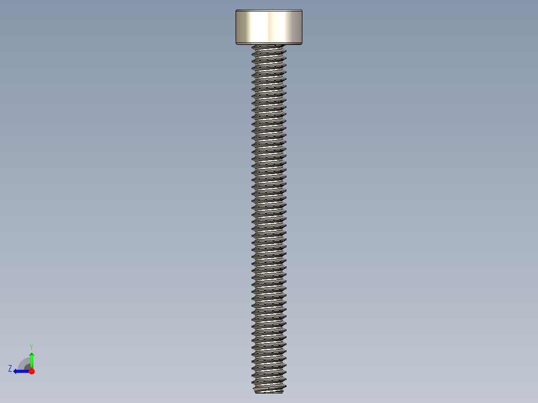 Screw_DIN_912_M2x20F_A2.STEP公制内六角螺钉右视图
