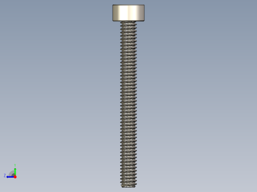 Screw_DIN_912_M2x20F_A2.STEP公制内六角螺钉右视缩略图