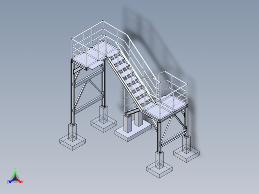 工业楼梯操作平台