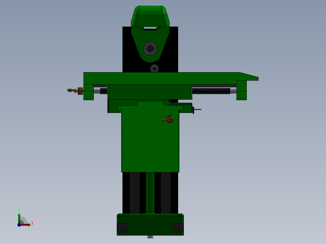 铣床、立式铣床前视图