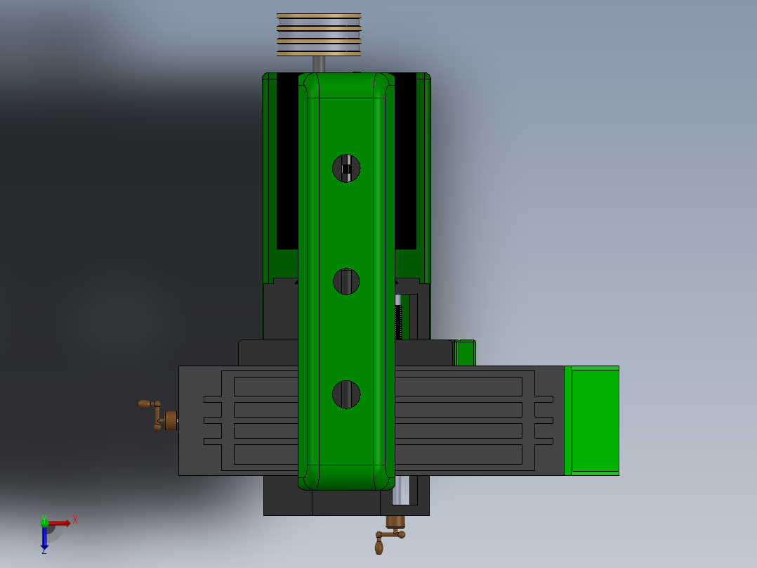 铣床、立式铣床俯视图
