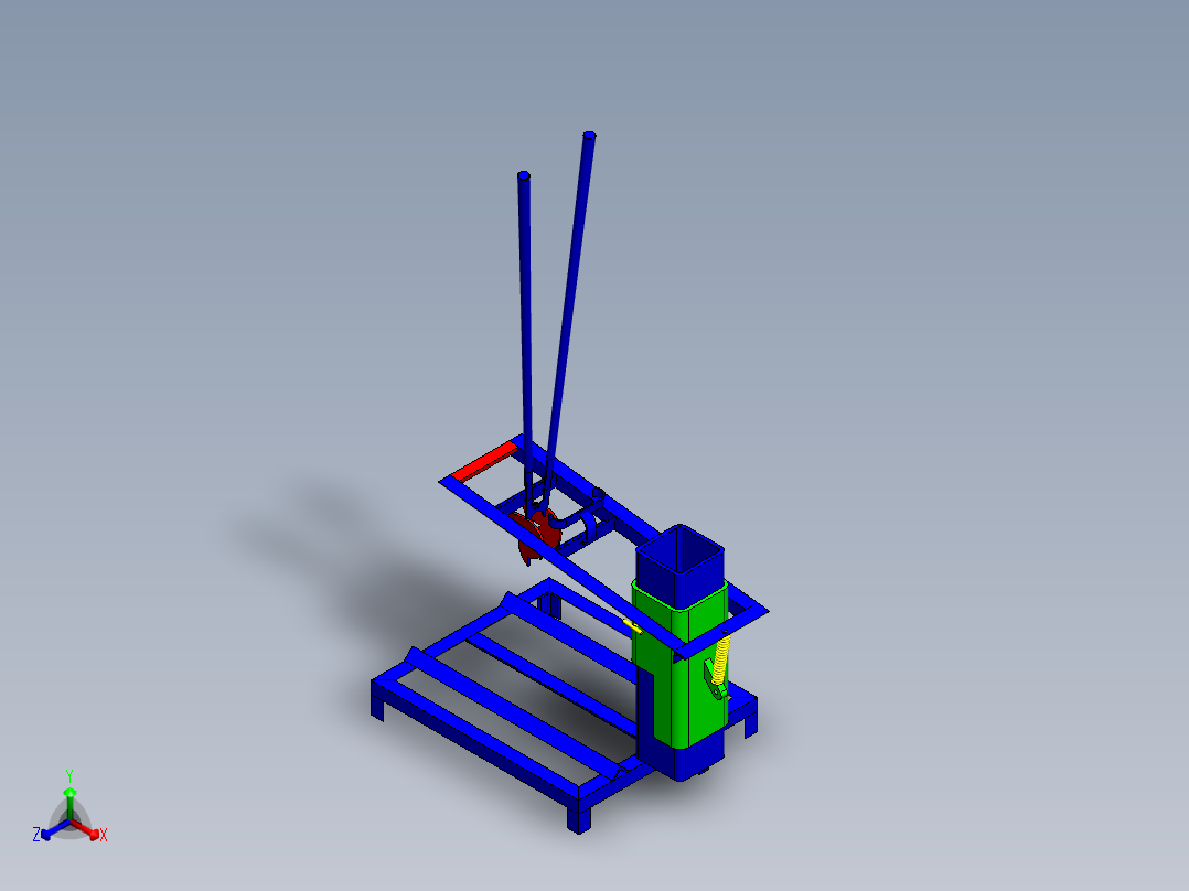 A2004006-椰子开壳器正等轴测图