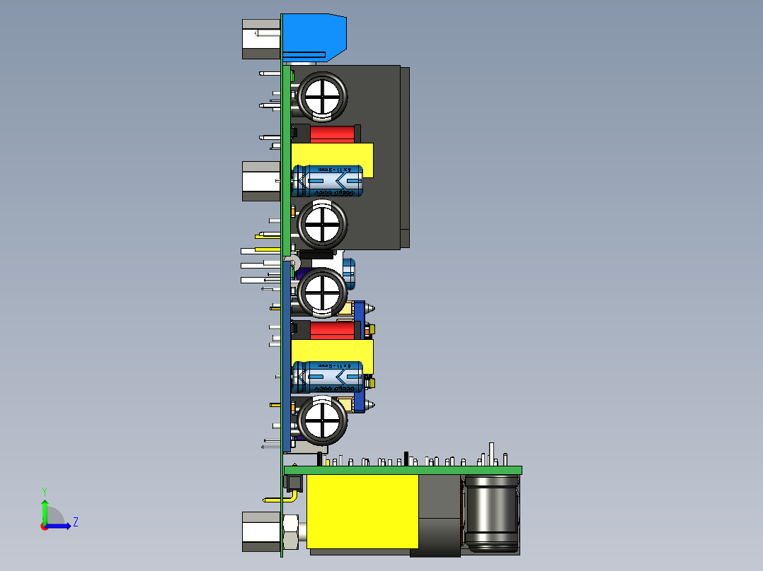 cb印刷电路板设计左视图