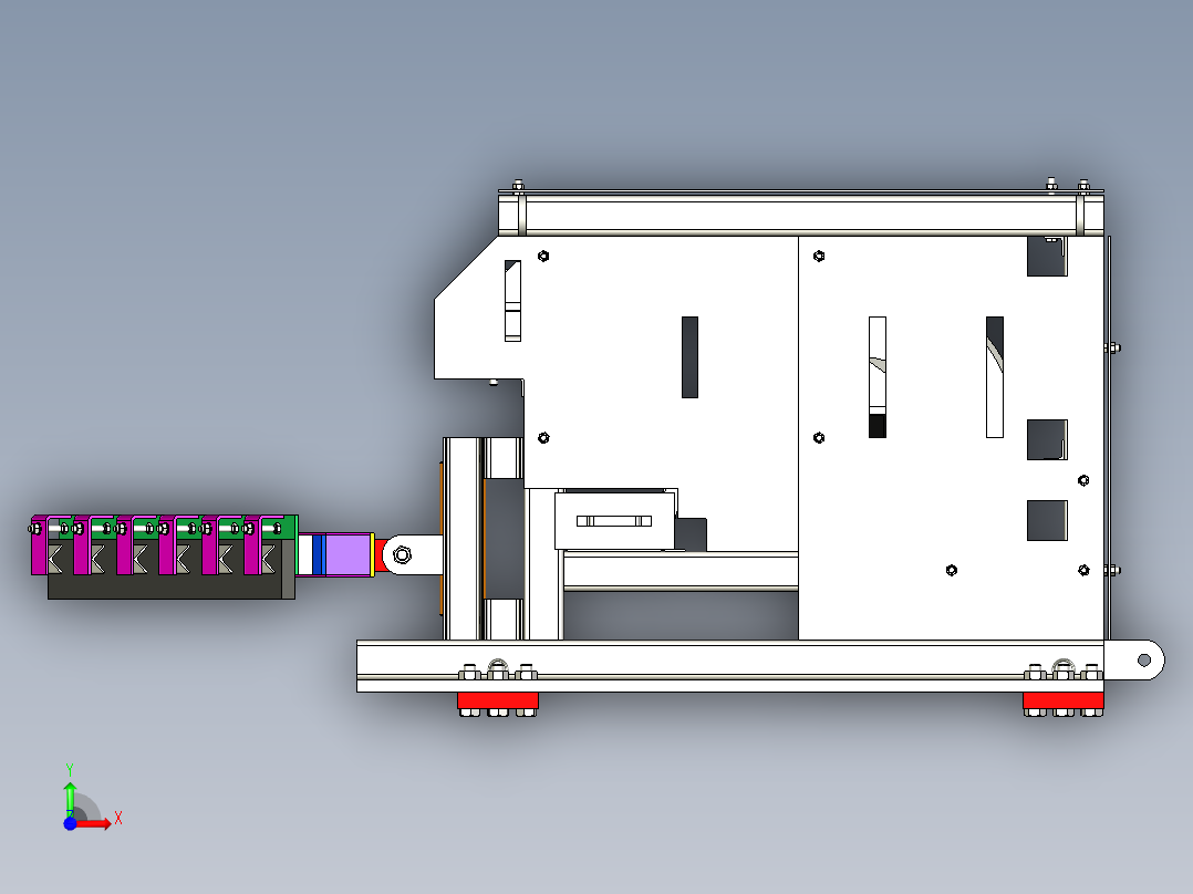 矿场运输机前视图