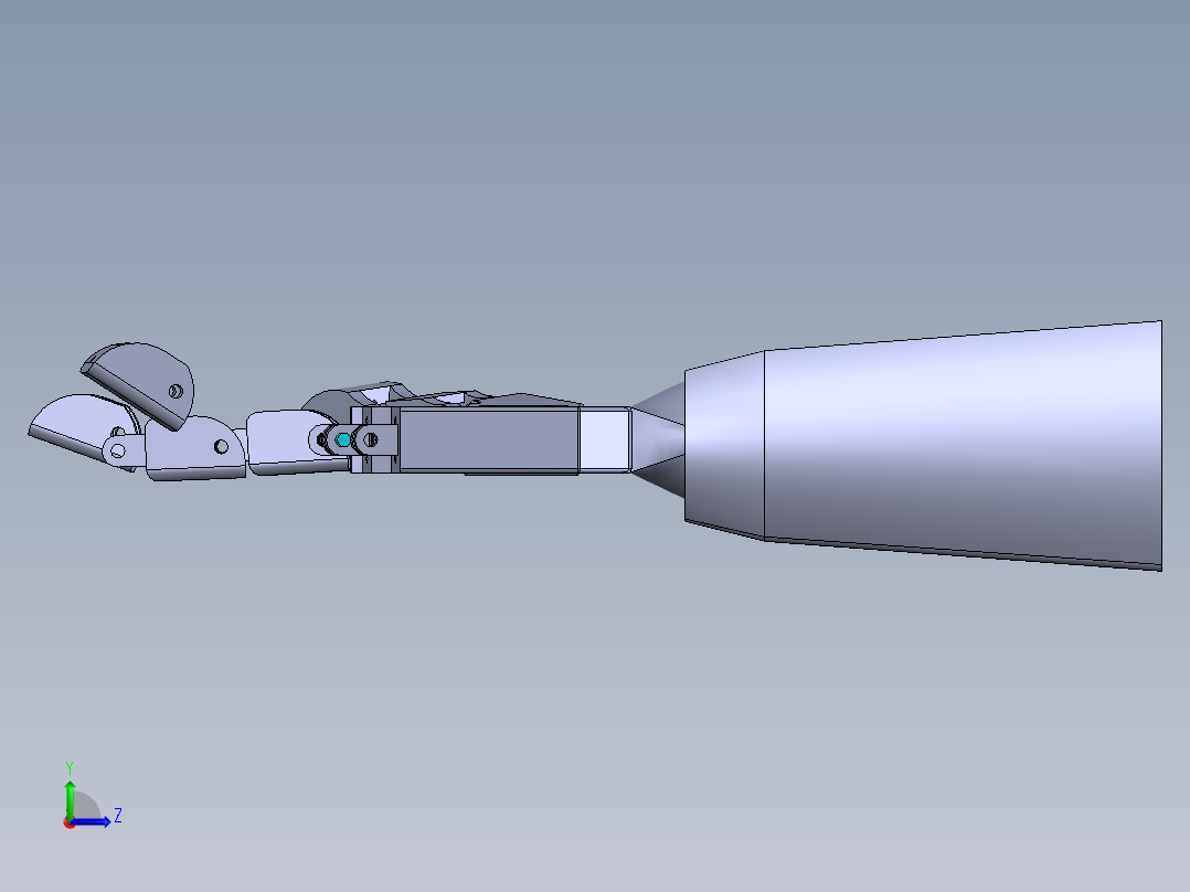 3D打印假肢臂左视图