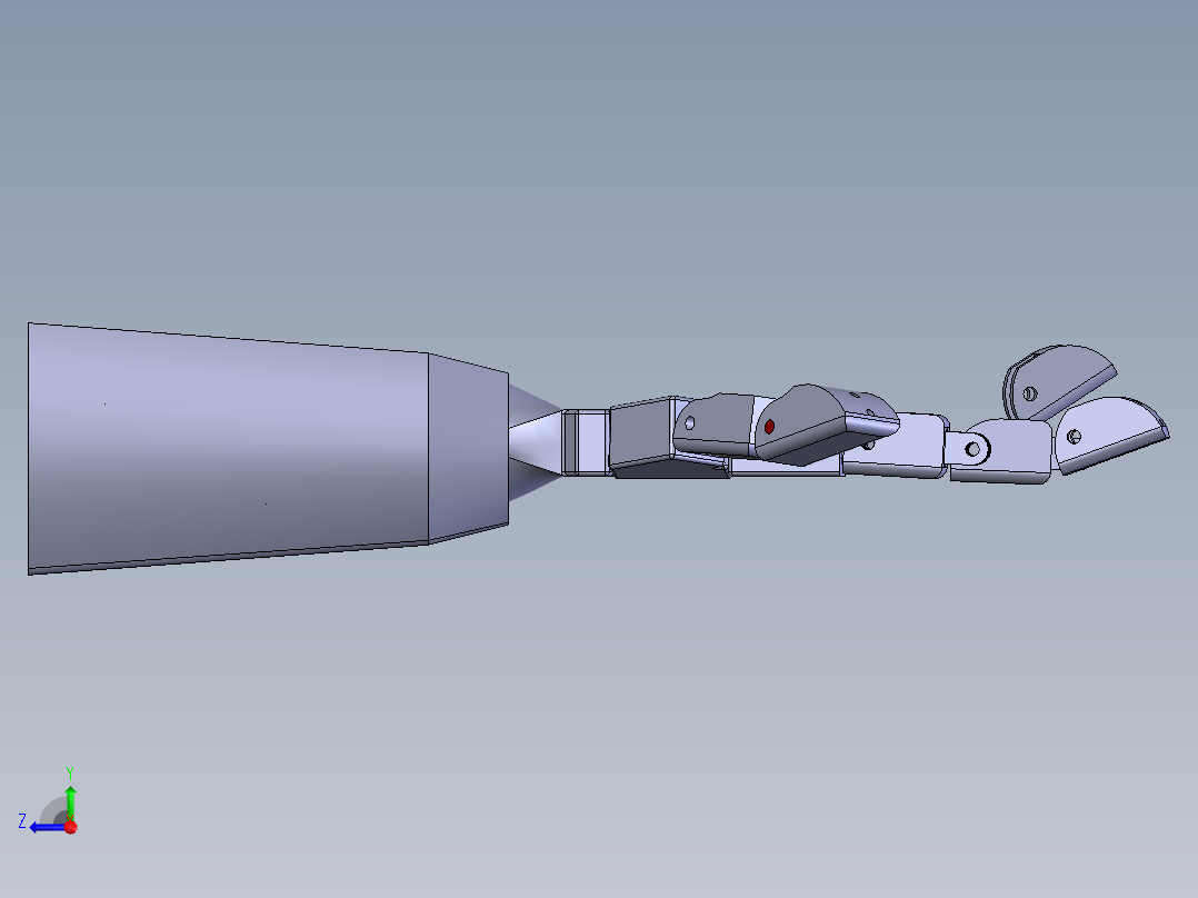 3D打印假肢臂右视图