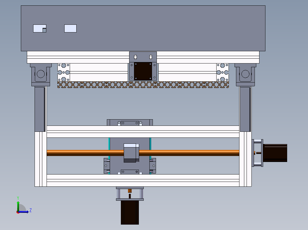 3D雕刻机左视图