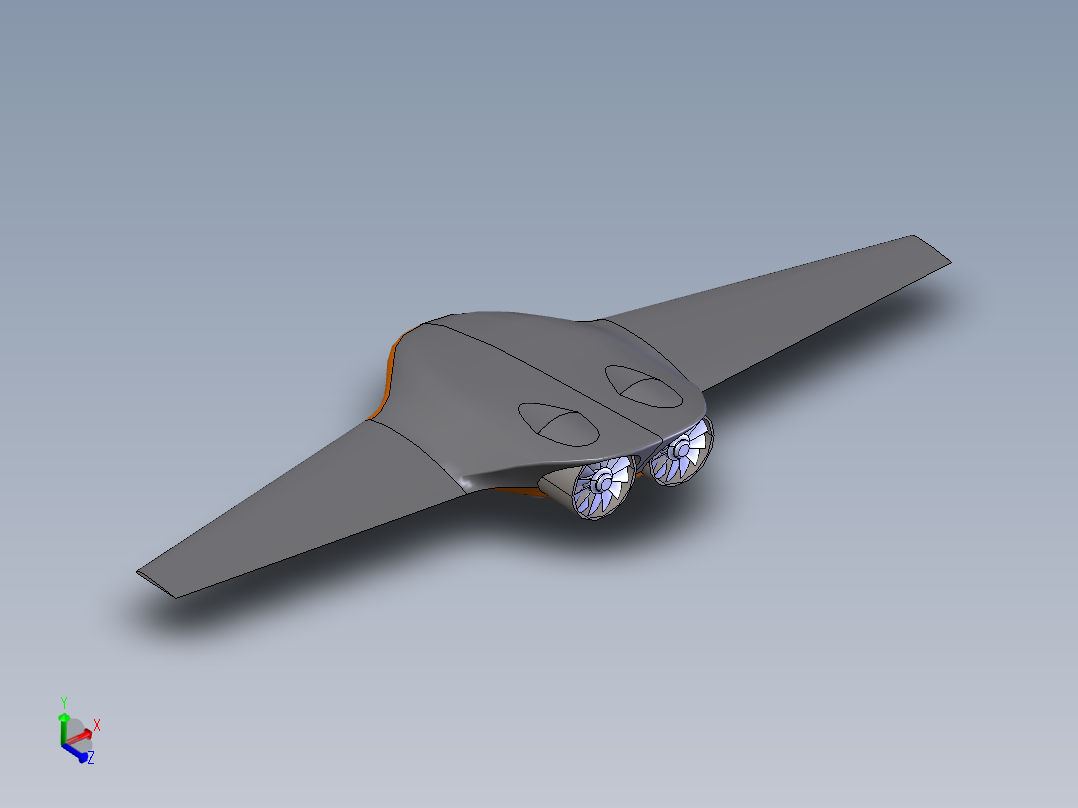 BWB无人机   step主视图