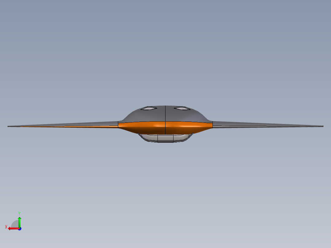 BWB无人机   step后视图