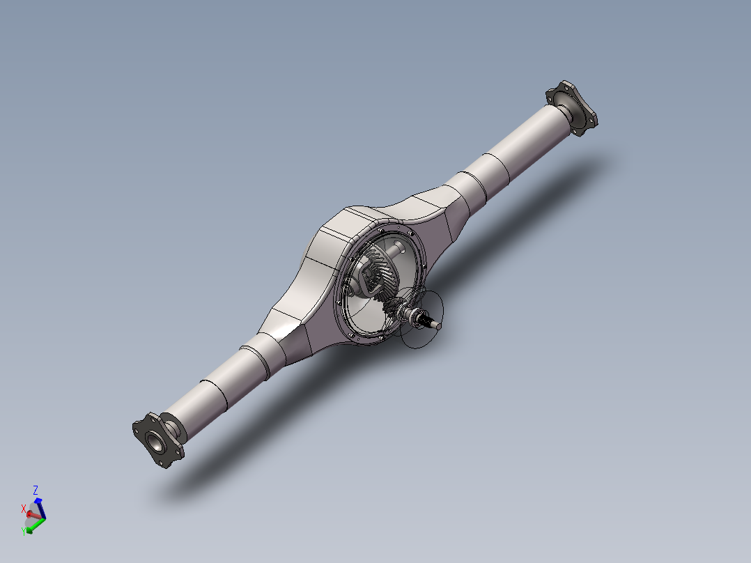 轻型轿车驱动桥三维SW模型