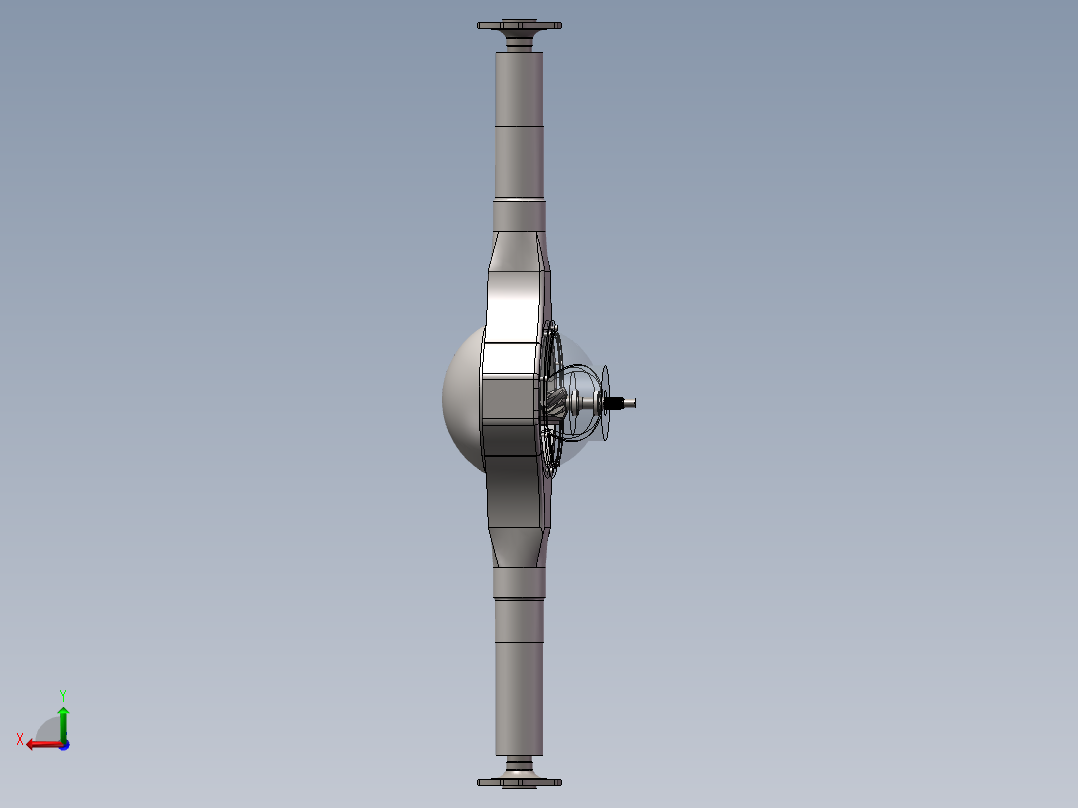 轻型轿车驱动桥三维SW模型后视图