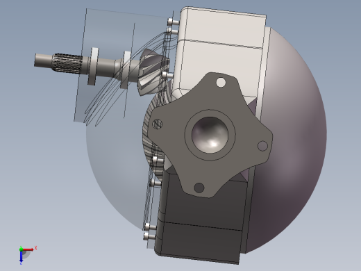 轻型轿车驱动桥三维SW模型俯视缩略图