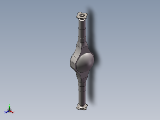 轻型轿车驱动桥三维SW模型正等轴测缩略图