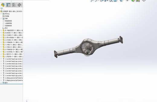 轻型轿车驱动桥三维SW模型缩略图