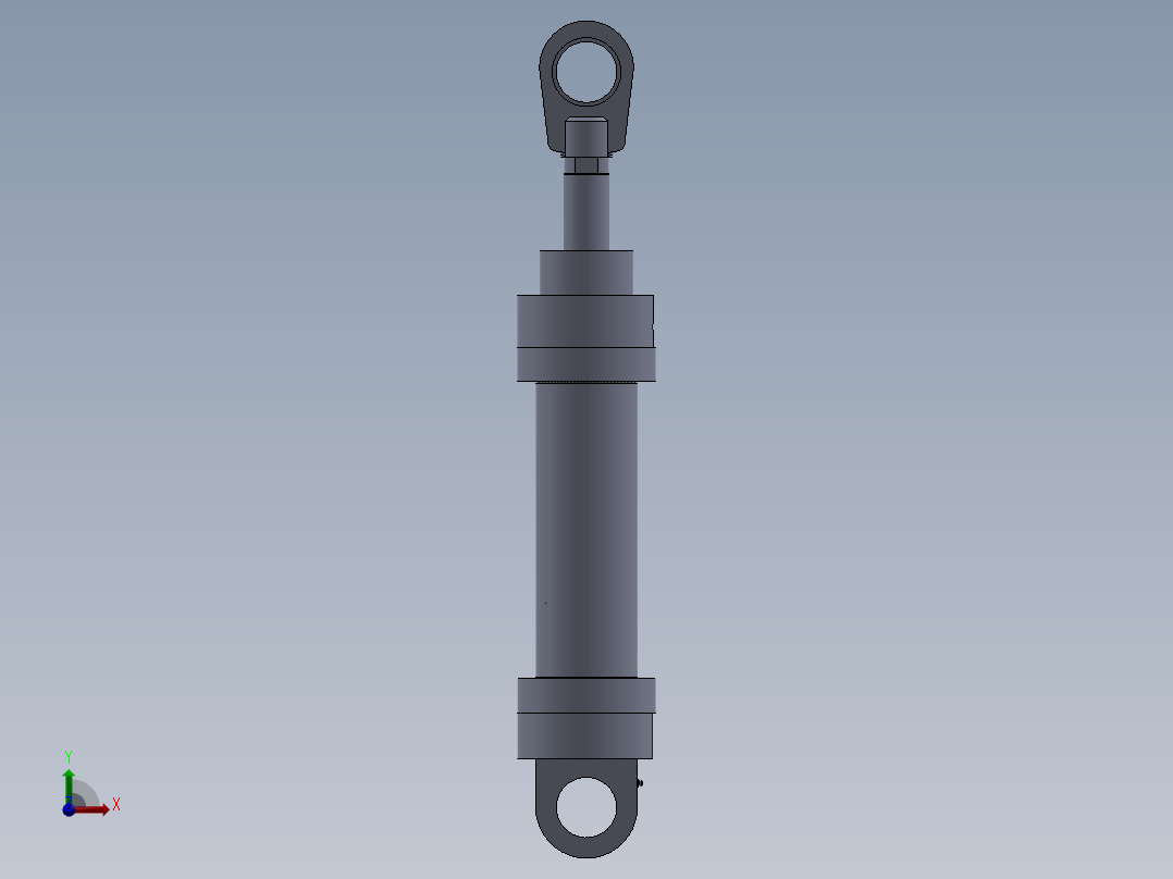 A0003168-特殊气缸（标准活塞 - 毫米类型）100x56x330 毫米前视图