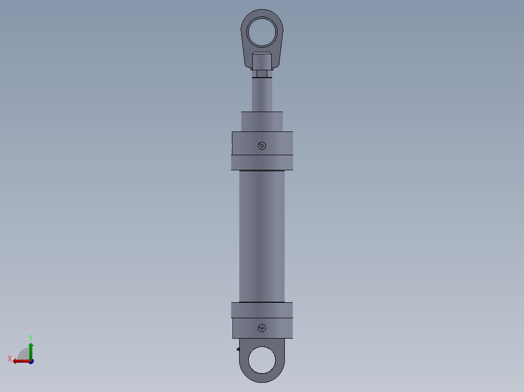 A0003168-特殊气缸（标准活塞 - 毫米类型）100x56x330 毫米后视图