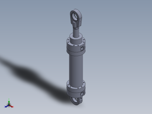 A0003168-特殊气缸（标准活塞 - 毫米类型）100x56x330 毫米正等轴测缩略图