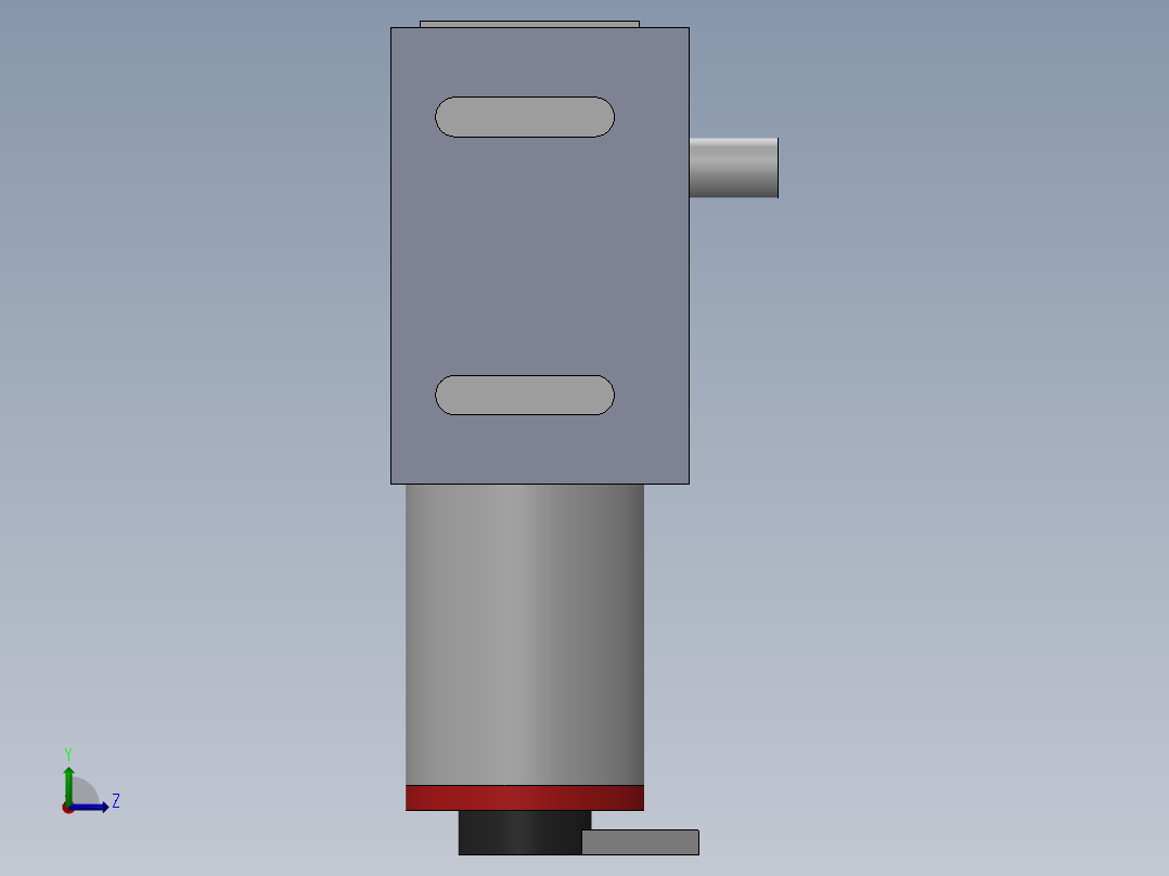 DC电机(JGY-370-1285微型蜗轮电机)左视图