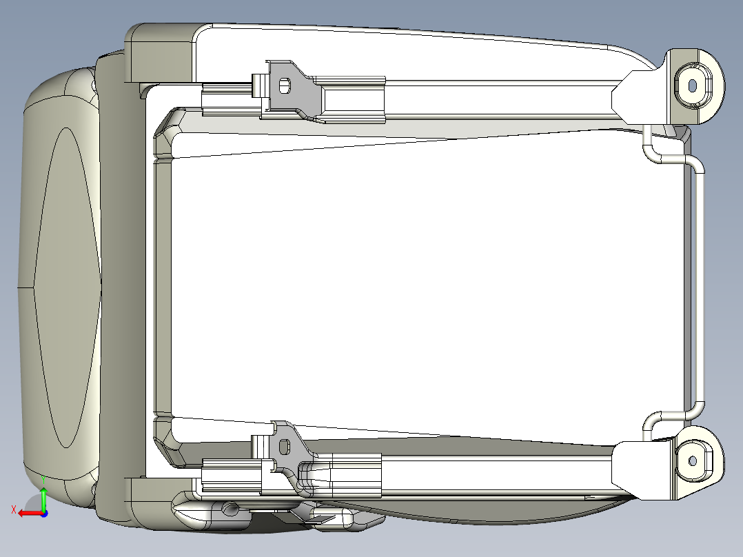 RECARO座椅3D模型图纸后视图