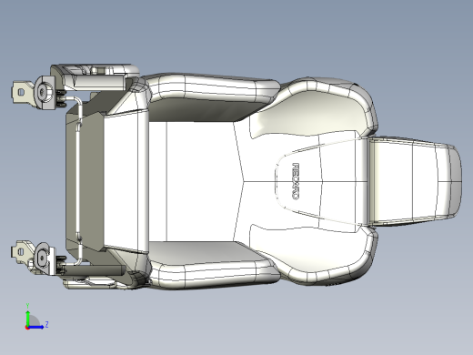 RECARO座椅3D模型图纸左视缩略图
