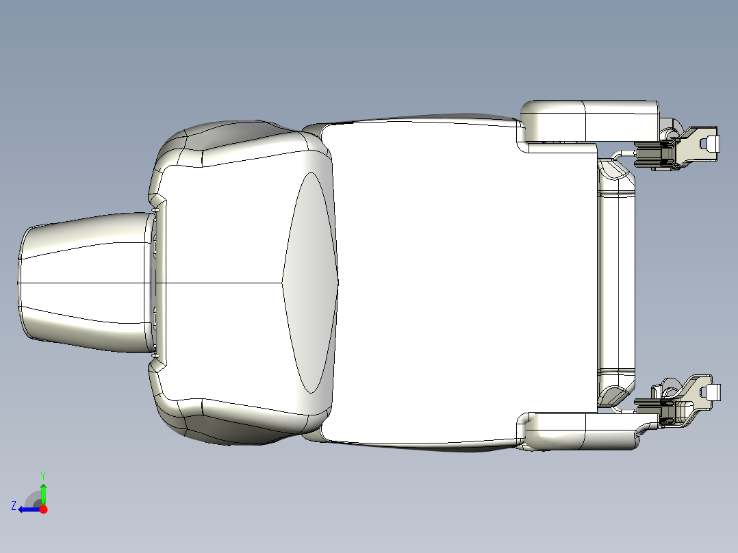 RECARO座椅3D模型图纸右视图