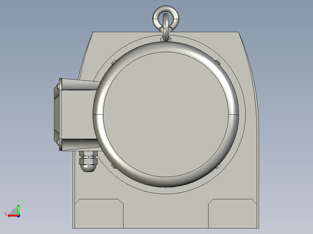 R97底脚轴伸式安装斜齿轮减速机-R97-YVB75-4P-132M-M1后视图
