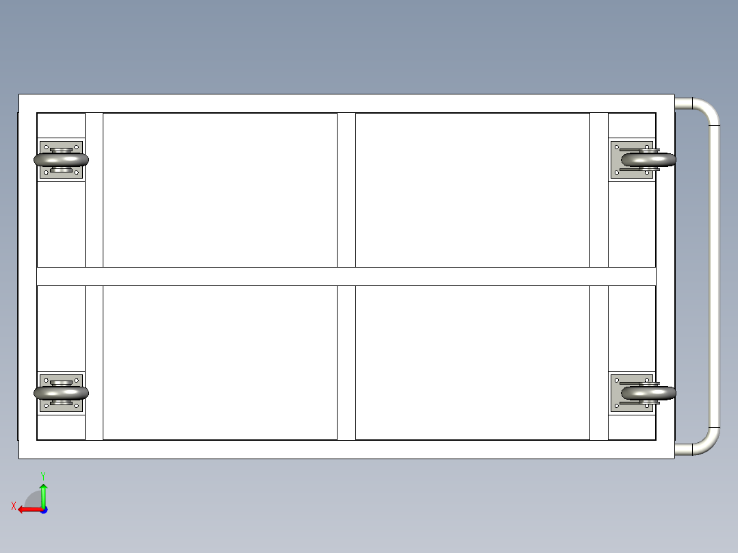 T99散热器格栅物流器具后视图