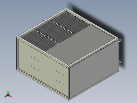 T99散热器格栅物流器具正等轴测缩略图