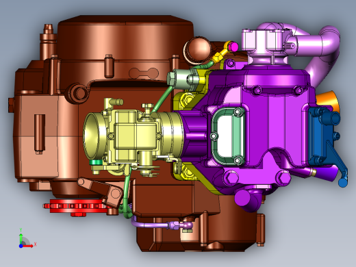 KTM660LC4单缸发动机前视缩略图