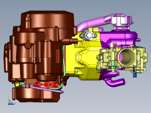 KTM660LC4单缸发动机左视缩略图