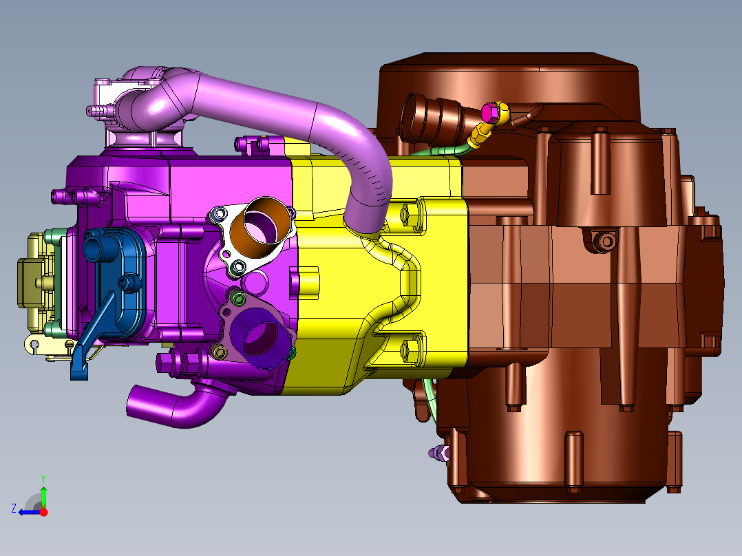 KTM660LC4单缸发动机右视图