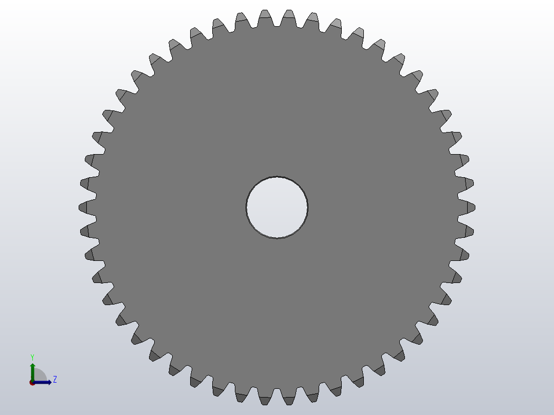 标准型模数2.5直齿轮压力角20°_GSFHC-2.5-50-25-dc20-A左视图